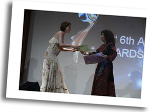 On stage President Jury Camilla Rutherford and JuryMember Reem Azmy Egypt